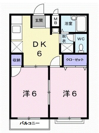 サンフェスタ津福の物件間取画像